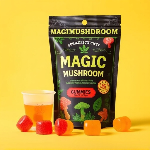 Magic Mushroom Gummies Packaging Shots