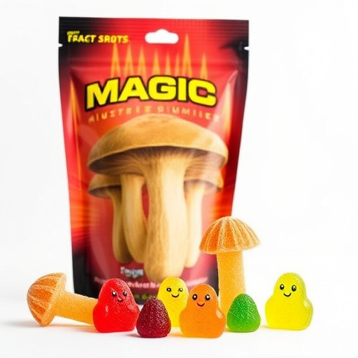 Magic Mushroom Gummies Packaging Shots