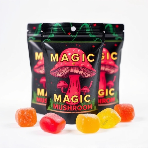 Magic Mushroom Gummies Packaging Shots