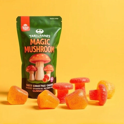 Magic Mushroom Gummies Packaging Shots