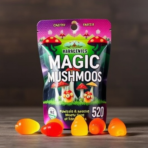 Magic Mushroom Gummies Packaging Shots