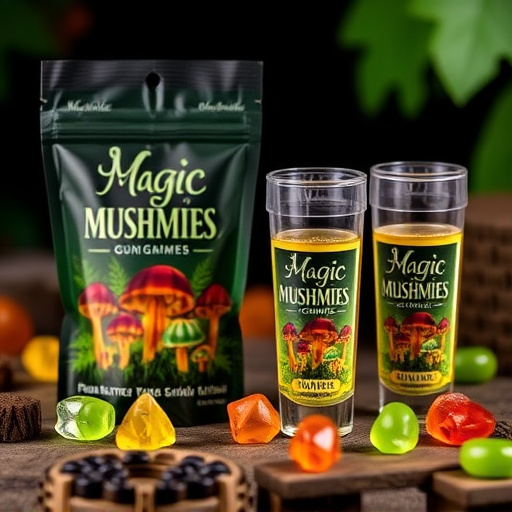 Magic Mushroom Gummies Packaging Shots
