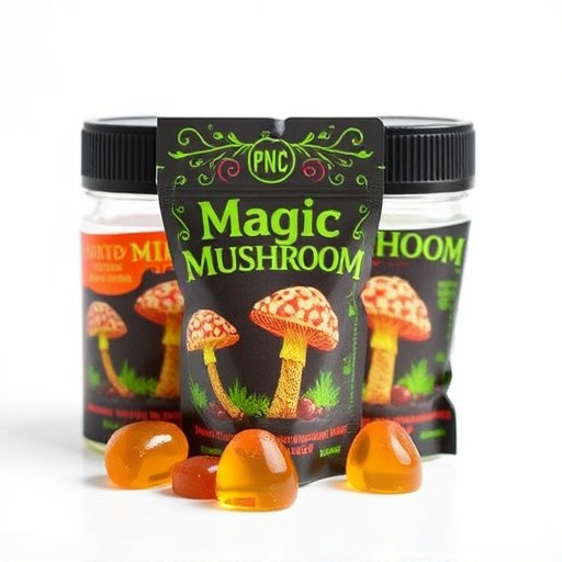 Magic Mushroom Gummies Packaging Shots