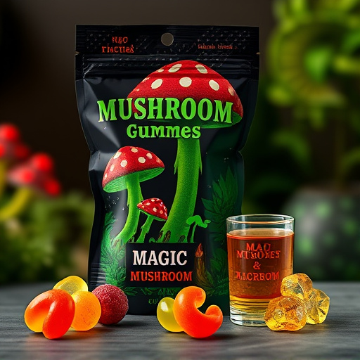 Magic Mushroom Gummies Packaging Shots