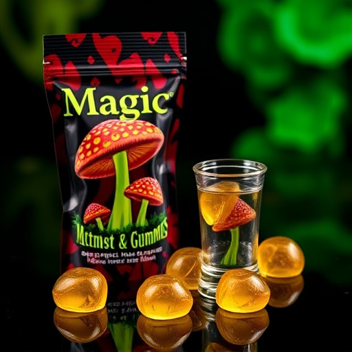 Magic Mushroom Gummies Packaging Shots