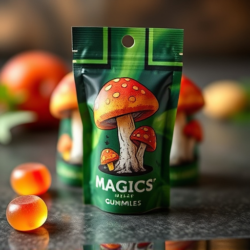 Magic Mushroom Gummies Packaging Shots