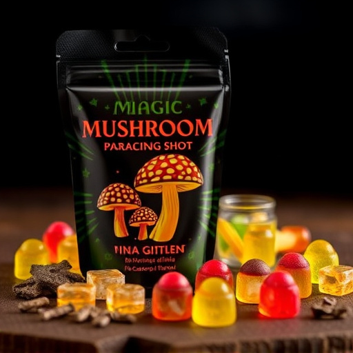 Magic Mushroom Gummies Packaging Shots