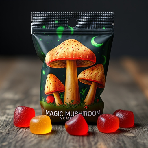 Magic Mushroom Gummies Packaging Shots