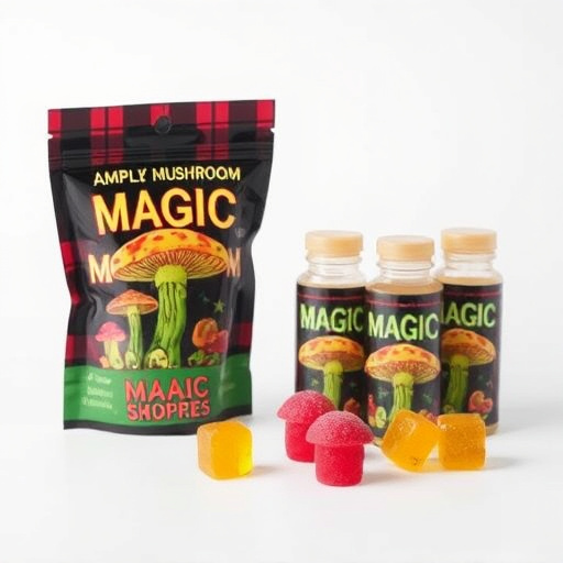 Magic Mushroom Gummies Packaging Shots