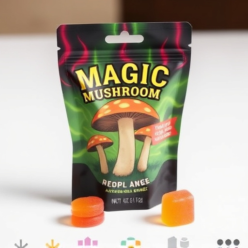 Magic Mushroom Gummies Packaging Shots