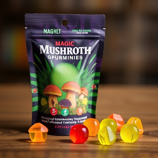 Magic Mushroom Gummies Packaging Shots
