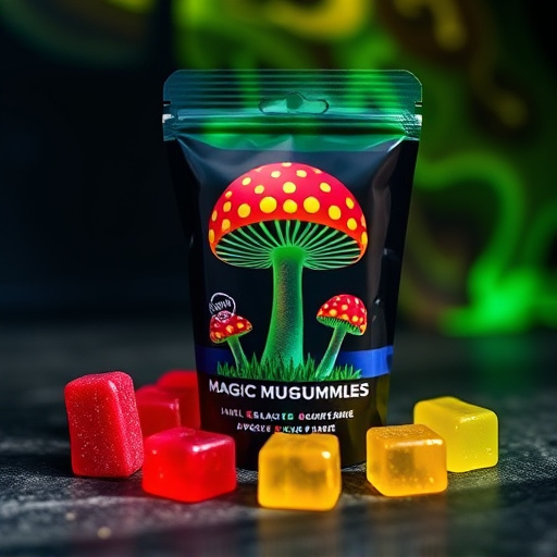 Magic Mushroom Gummies Packaging Shots