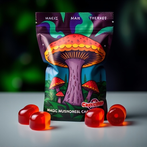 Magic Mushroom Gummies Packaging Shots