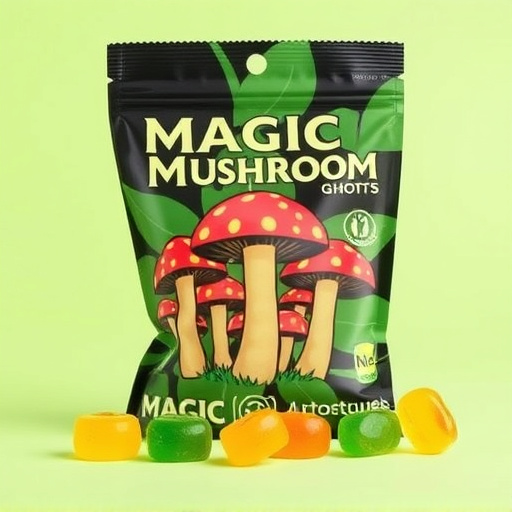 Magic Mushroom Gummies Packaging Shots