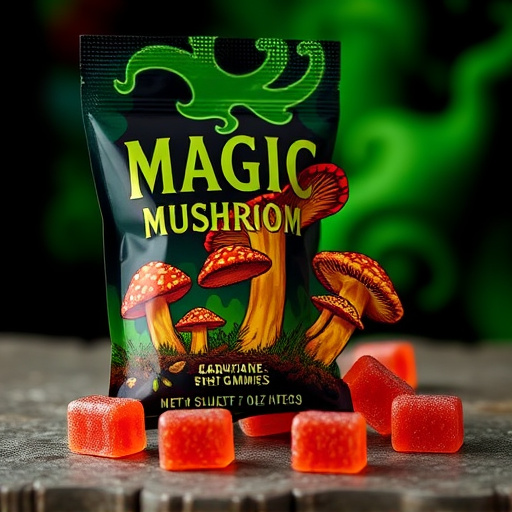 Magic Mushroom Gummies Packaging Shots