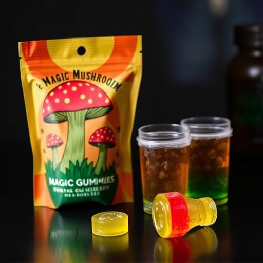 Magic Mushroom Gummies Packaging Shots