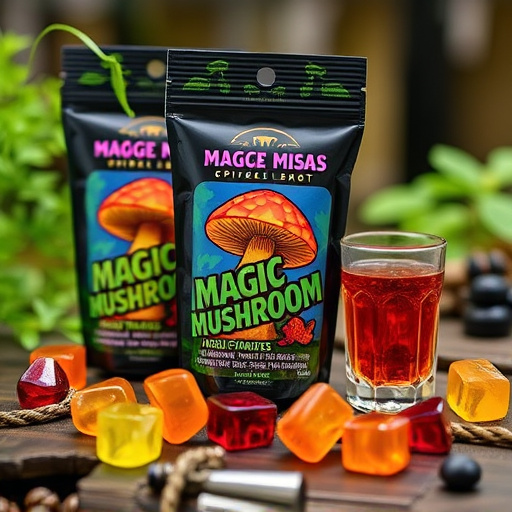 Magic Mushroom Gummies Packaging Shots