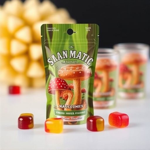 Magic Mushroom Gummies Packaging Shots