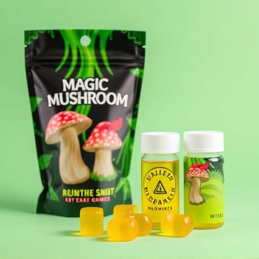 Magic Mushroom Gummies Packaging Shots