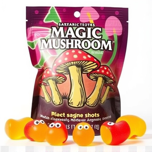 Magic Mushroom Gummies Packaging Shots