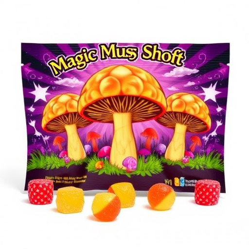 Magic Mushroom Gummies Packaging Shots