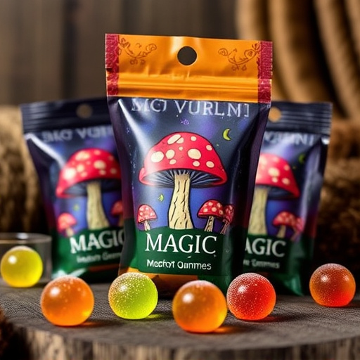 Magic Mushroom Gummies Packaging Shots