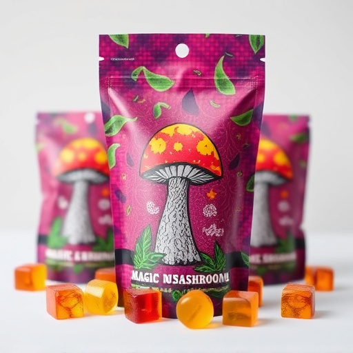 Magic Mushroom Gummies Packaging Shots
