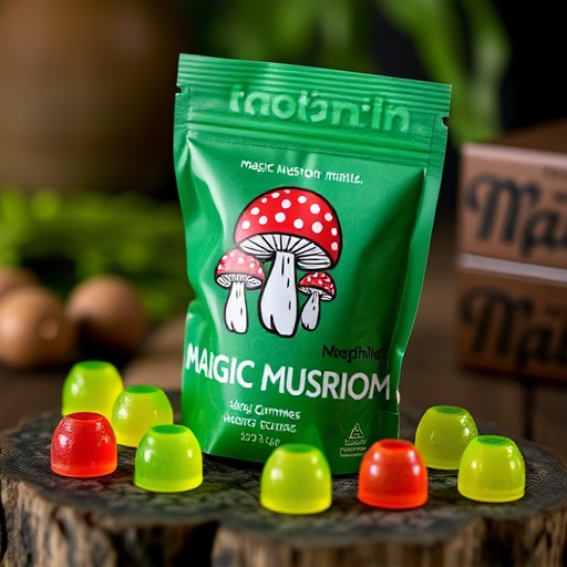 Magic Mushroom Gummies Packaging Shots