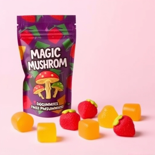 Magic Mushroom Gummies Packaging Shots