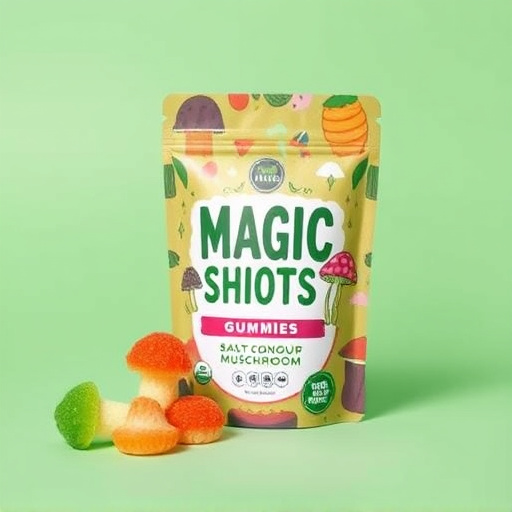 Magic Mushroom Gummies Packaging Shots