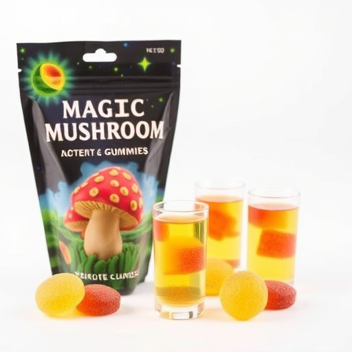 Magic Mushroom Gummies Packaging Shots