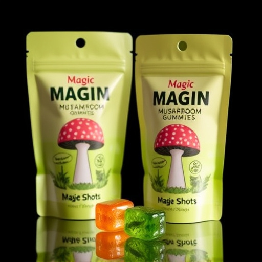 Magic Mushroom Gummies Packaging Shots