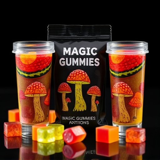 Magic Mushroom Gummies Packaging Shots