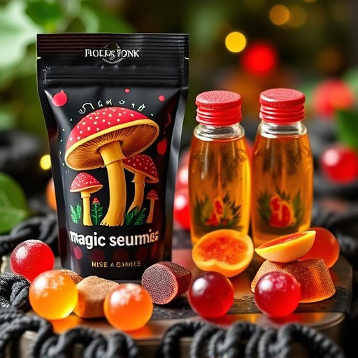 Magic Mushroom Gummies Packaging Shots