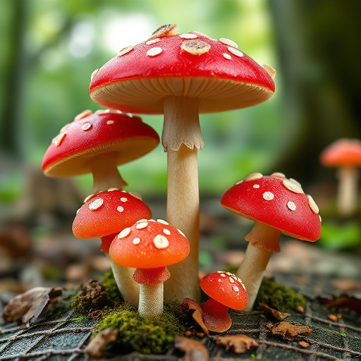 Magic Mushroom Gummies with Nature Background