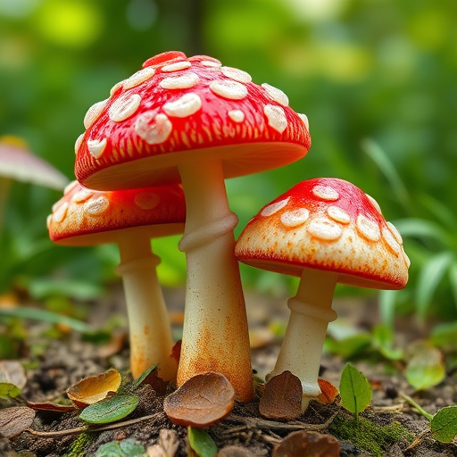 Magic Mushroom Gummies with Nature Background
