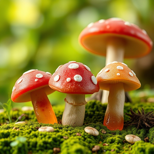 Magic Mushroom Gummies with Nature Background