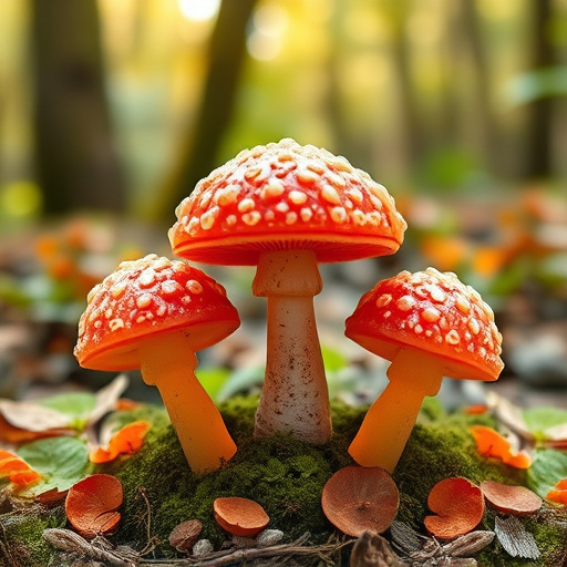 Magic Mushroom Gummies with Nature Background