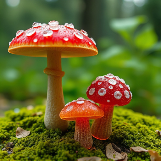 Magic Mushroom Gummies with Nature Background