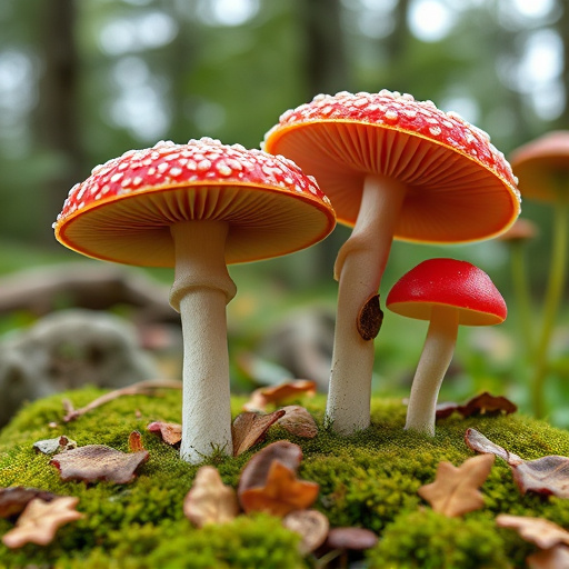 Magic Mushroom Gummies with Nature Background