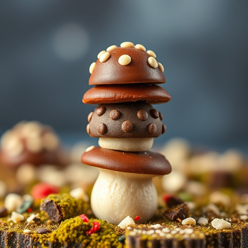 Stacked Magic Mushroom Chocolates Macro