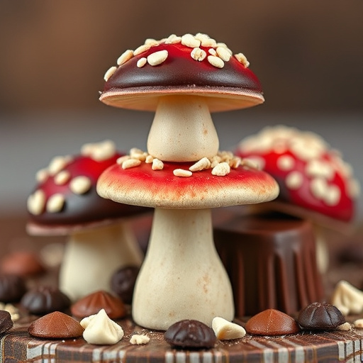 Stacked Magic Mushroom Chocolates Macro