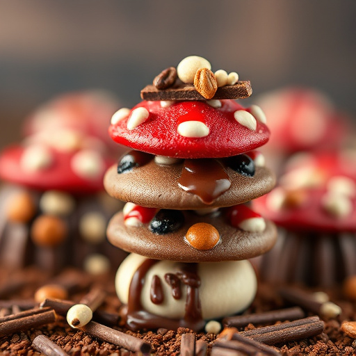 Stacked Magic Mushroom Chocolates Macro