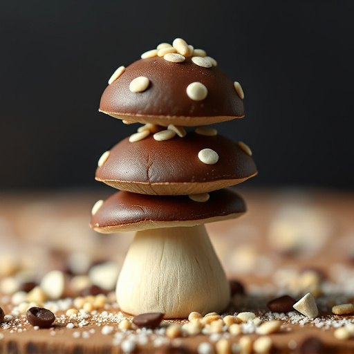 Stacked Magic Mushroom Chocolates Macro