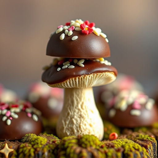 Stacked Magic Mushroom Chocolates Macro