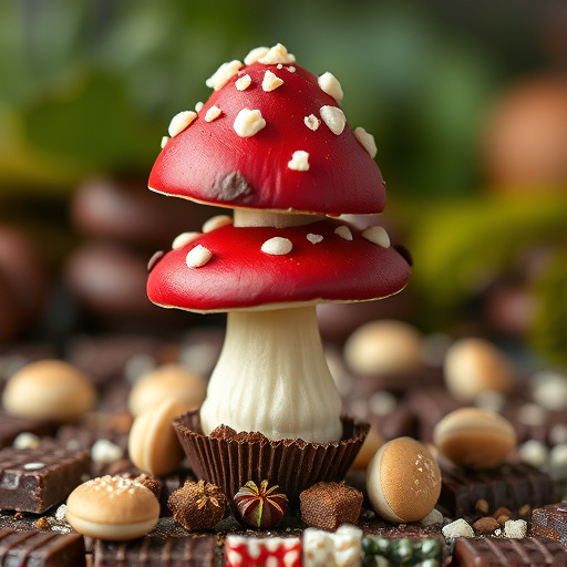 Stacked Magic Mushroom Chocolates Macro