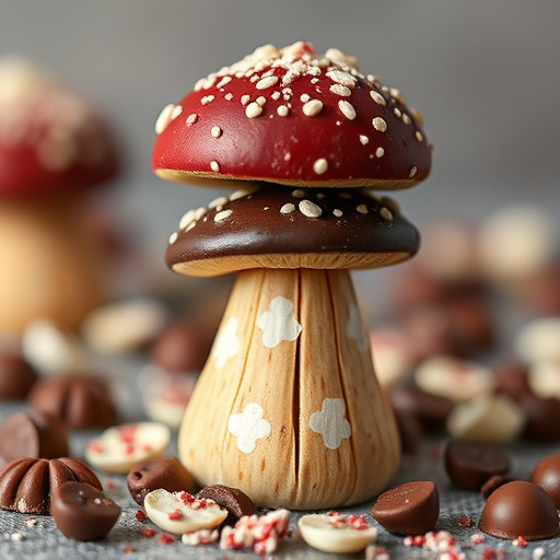 Stacked Magic Mushroom Chocolates Macro