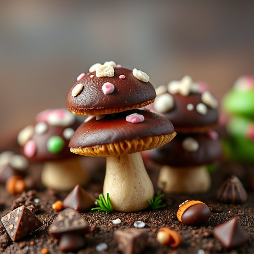 Stacked Magic Mushroom Chocolates Macro