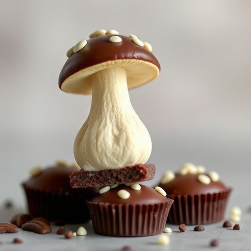 Stacked Magic Mushroom Chocolates Macro