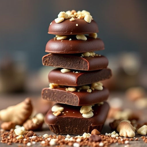 Stacked Magic Mushroom Chocolates Macro